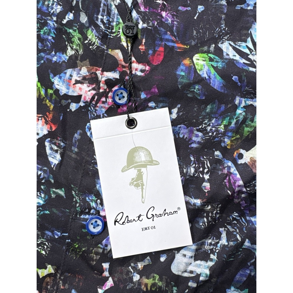 New Robert Graham Mens XS Highland 2 Long Sleeve Shirt Colorful Abstract Art - Picture 6 of 11